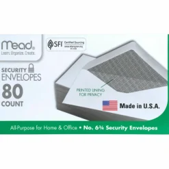 Mead White Security Envelopes - Security - #6 3/4 - 6 1/2