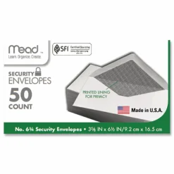 Mead White Security Envelopes - Security - #6 3/4 - 6 1/2