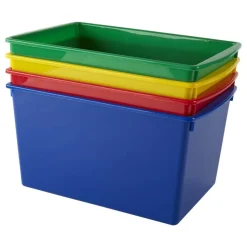 Medium Storage Bin, 7-1/2”H x 14-1/8”W x 9-1/4”D, Assorted Colors