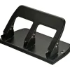 Medium-Duty Fixed-Head 3-Hole Punch, Black