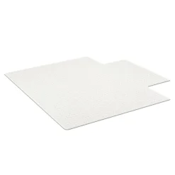 Medium Pile Chair Mat, Wide Lip, Ramped Edge, 45" x 53", Clear