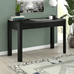Mendoza 48'' Wide Rectangular Desk in Black Grain