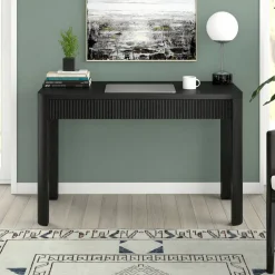 Mendoza 48'' Wide Rectangular Desk in Black Grain