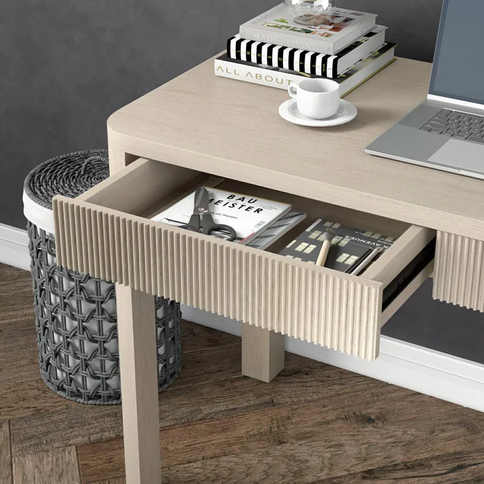Mendoza 48'' Wide Rectangular Desk in Alder White