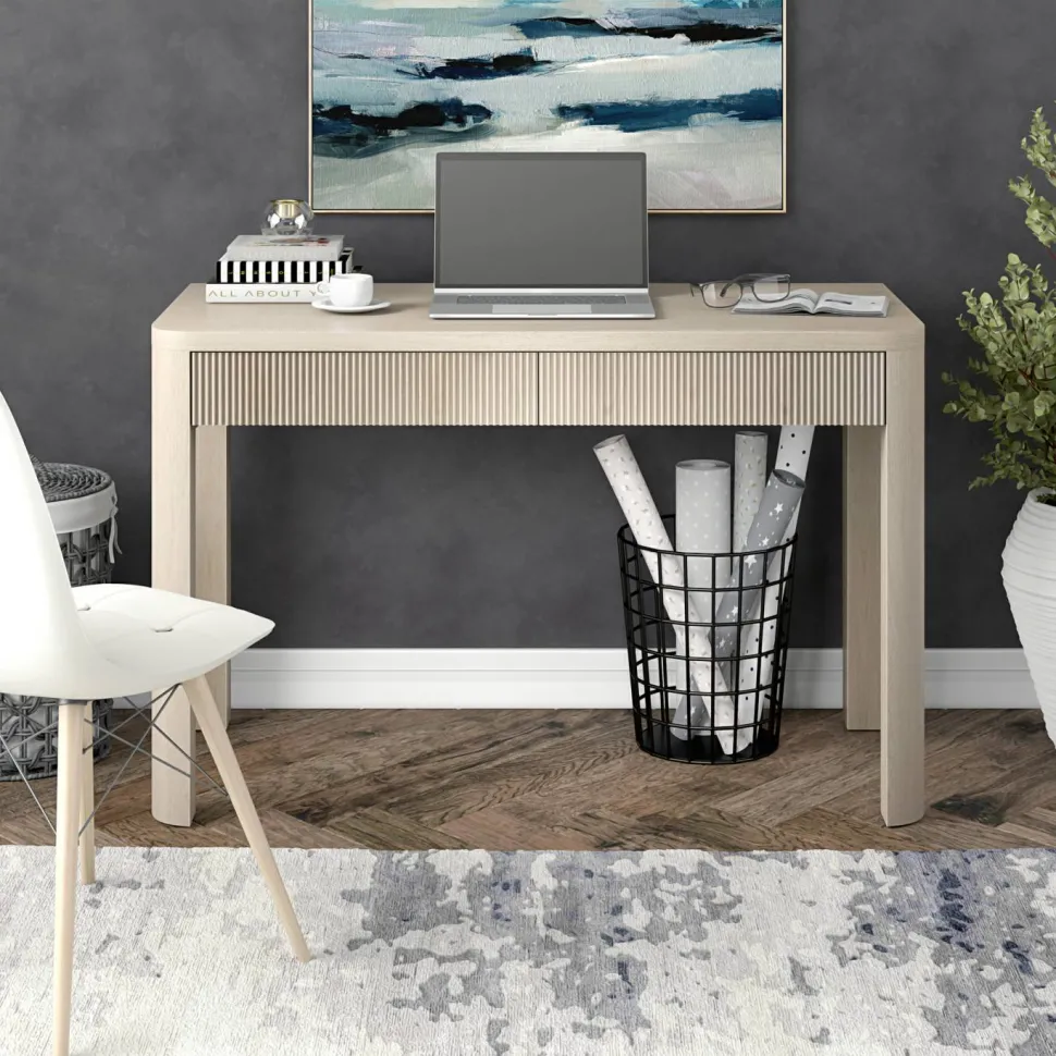 Mendoza 48'' Wide Rectangular Desk in Alder White