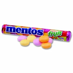 Mentos Chewy Mints, 1.32 oz, Mixed Fruit, 15 Rolls/Box