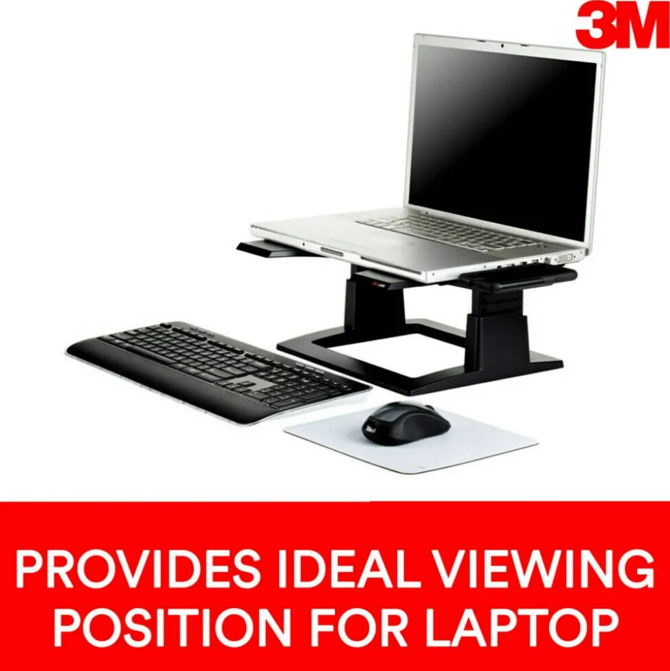 3M Ergonomic Notebook Computer Stand, Black
