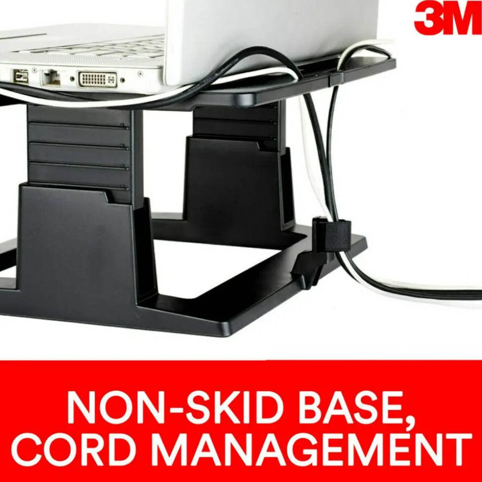 3M Ergonomic Notebook Computer Stand, Black