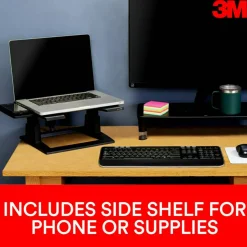 3M Ergonomic Notebook Computer Stand, Black