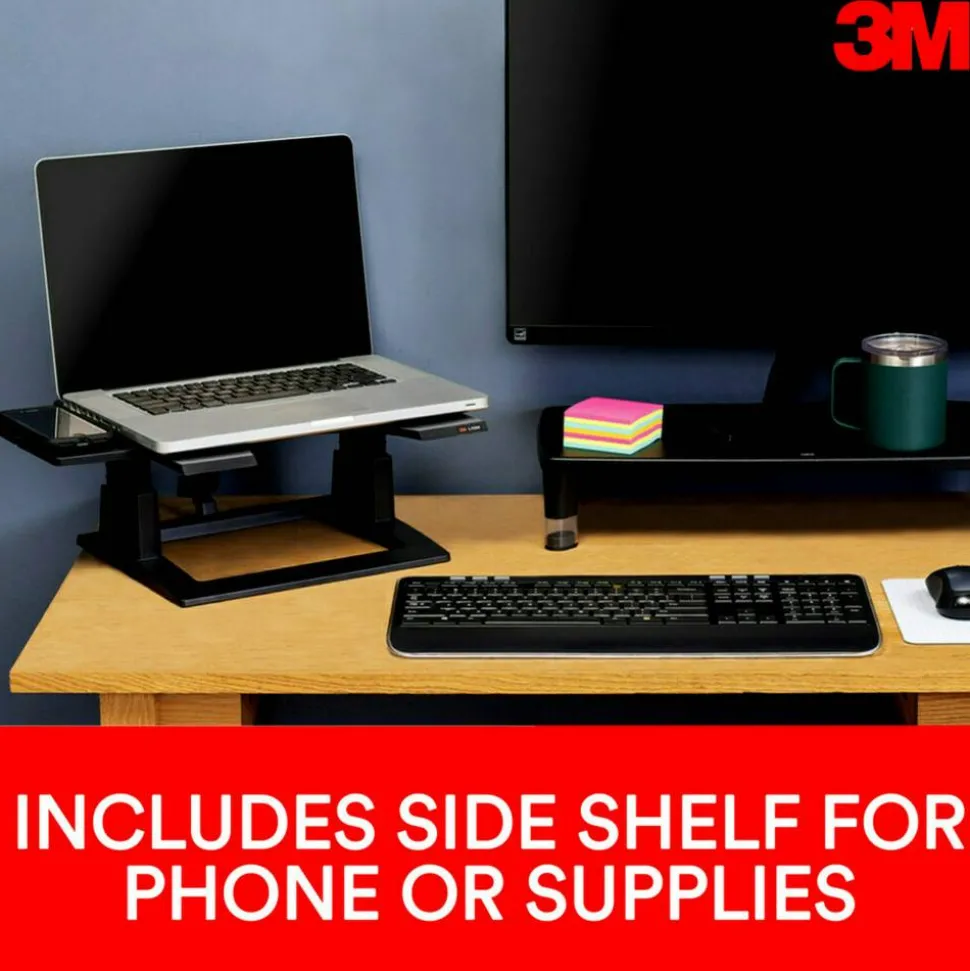 3M Ergonomic Notebook Computer Stand, Black