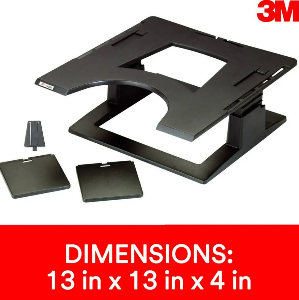 3M Ergonomic Notebook Computer Stand, Black