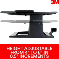 3M Ergonomic Notebook Computer Stand, Black