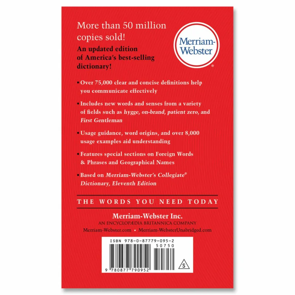 Merriam Webster Merriam-Webster Dictionary, Revised Edition, Paperback, 960 Pages
