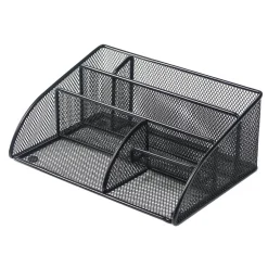 Mesh Angled Desk Organizer, Black