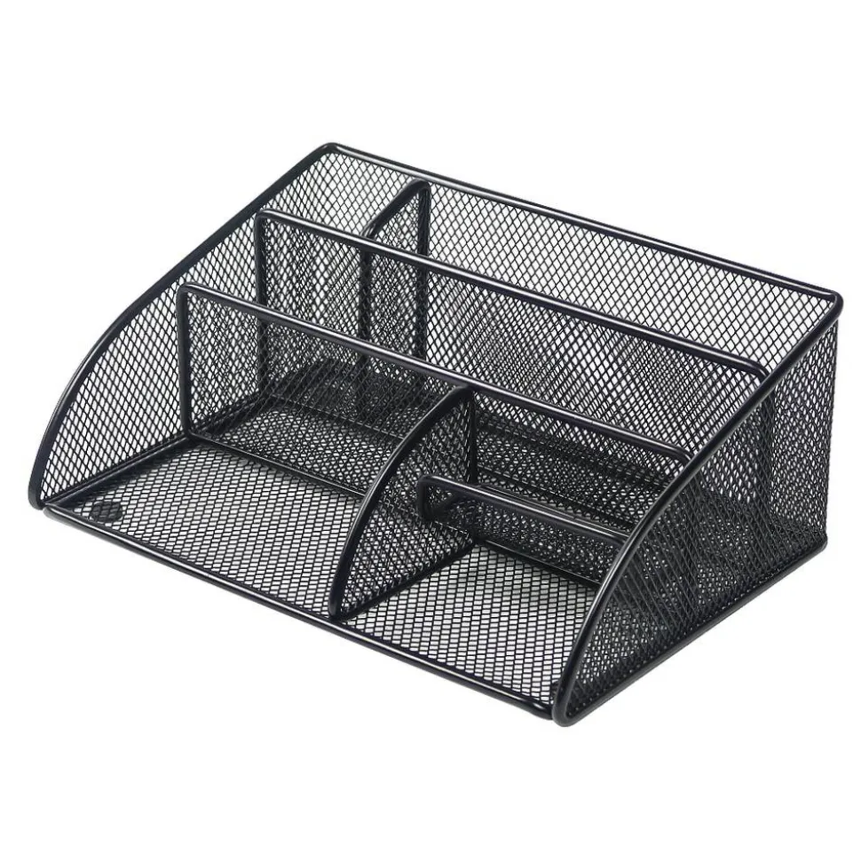Mesh Angled Desk Organizer, Black
