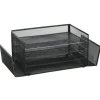 Mesh 4-Shelf 2-Sided Desk Sorter, Black