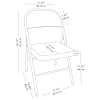 Metal Folding Chairs, Tan, Set Of 4 Chairs