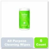 Method All Purpose Cleaning Wipes, 1 Ply, Lime and Sea Salt, White, 70/Canister, 6/Carton