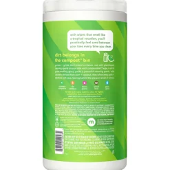 Method All Purpose Cleaning Wipes, 1 Ply, Lime and Sea Salt, White, 70/Canister, 6/Carton