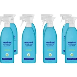 Method Daily Shower Spray Cleaner - 28 fl oz (0.9 quart) - Eucalyptus Mint Scent - Pleasant Scent, Non-toxic, Disinfectant - Blue - 8 / Carton