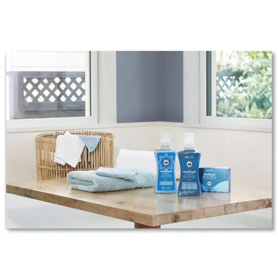 Method Laundry Detergent, Fresh Air Scent, 53.5 oz Bottle, 4/Carton