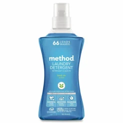 Method Laundry Detergent, Fresh Air Scent, 53.5 oz Bottle, 4/Carton