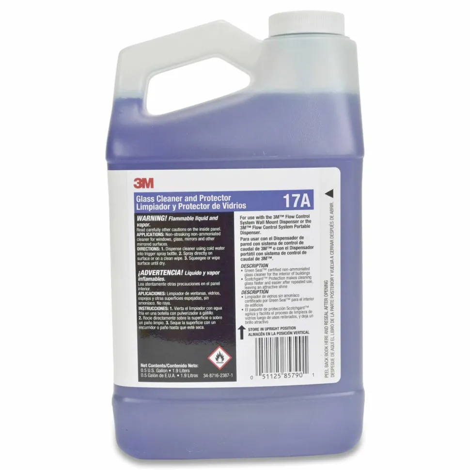 3M Glass Cleaner and Protector Concentrate, 2 L Bottle, 4/Carton