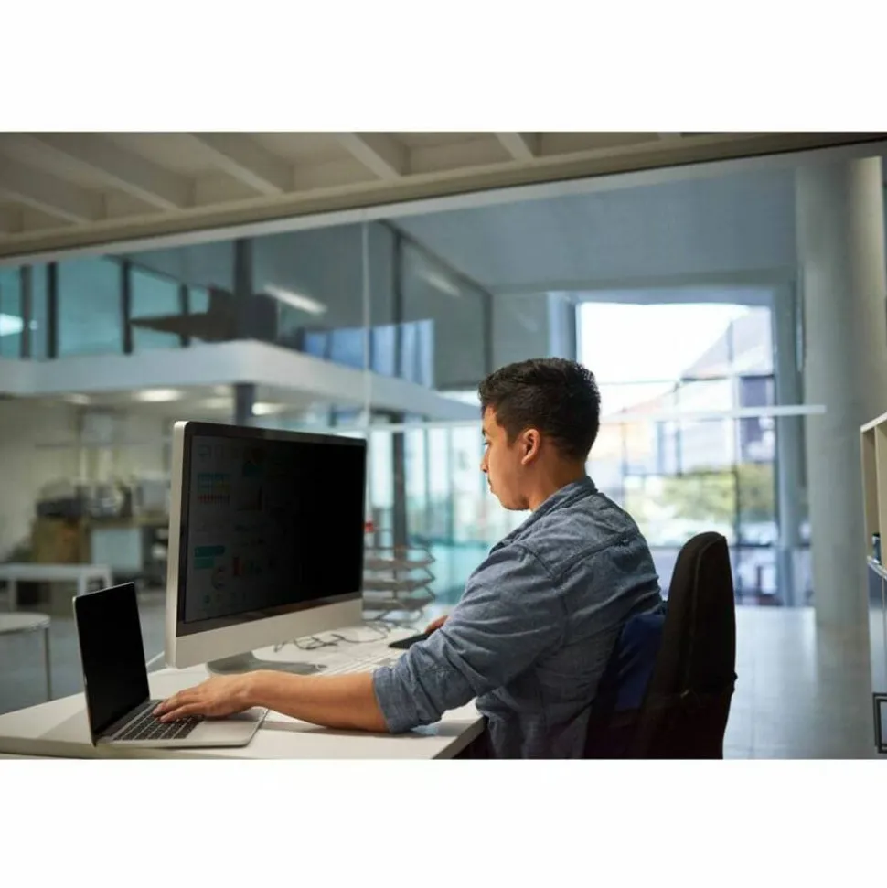 3M High Clarity Privacy Filter Screen for 24" Widescreen Monitors, 16:10 Aspect Ratio, Reduces Blue Light