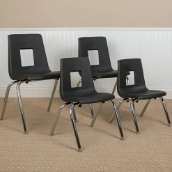 Mickey Advantage Black Student Stack School Chair - 14-inch