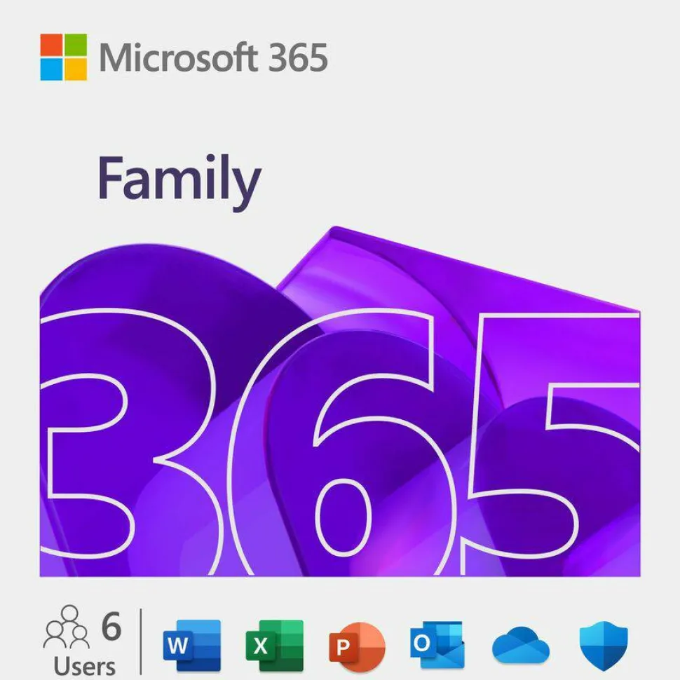 Microsoft 365 Family - Subscription - 30 Device, 6 User - 1 Year