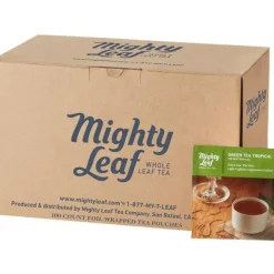 Mighty Leaf Tea Whole Leaf Tea Pouches, Green Tea Tropical, 15/Box