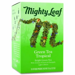 Mighty Leaf Tea Whole Leaf Tea Pouches, Green Tea Tropical, 15/Box