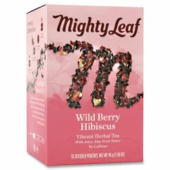Mighty Leaf Tea Whole Leaf Tea Pouches, Wild Berry Hibiscus, 15/Box