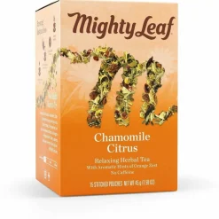 Mighty Leaf Tea Whole Leaf Tea Pouches, Chamomile Citrus, 15/Box