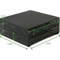 Mind Reader 2 Drawers Single Serve Coffee Pod Organizer, 5"H x 12-3/4"W x 13"L 72 Coffee Pod Capacity, Black