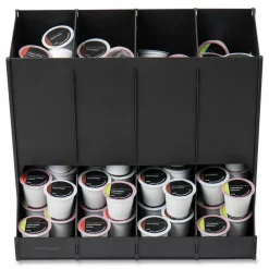 Mind Reader Anchor Collection 4-Compartment Single Serve Pod Countertop Dispenser, 14.25 x 9 x 12.15, Black