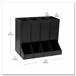 Mind Reader Anchor Collection 4-Compartment Single Serve Pod Countertop Dispenser, 14.25 x 9 x 12.15, Black