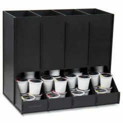 Mind Reader Anchor Collection 4-Compartment Single Serve Pod Countertop Dispenser, 14.25 x 9 x 12.15, Black