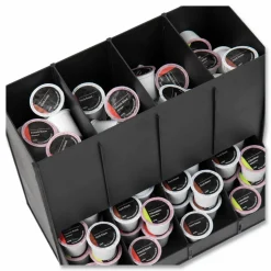 Mind Reader Anchor Collection 4-Compartment Single Serve Pod Countertop Dispenser, 14.25 x 9 x 12.15, Black