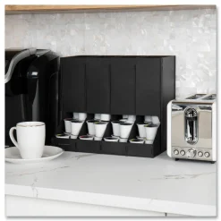 Mind Reader Anchor Collection 4-Compartment Single Serve Pod Countertop Dispenser, 14.25 x 9 x 12.15, Black