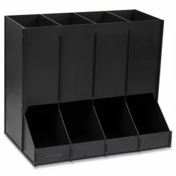 Mind Reader Anchor Collection 4-Compartment Single Serve Pod Countertop Dispenser, 14.25 x 9 x 12.15, Black