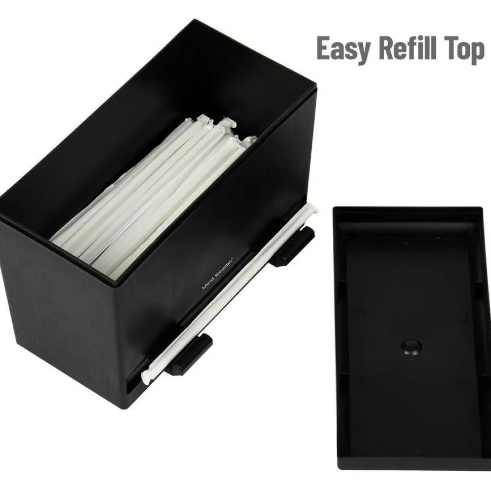 Mind Reader Anchor One-Touch Straw Dispenser