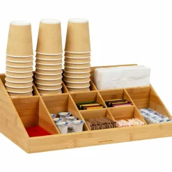 Mind Reader Bali 11-Compartment Bamboo Organizer