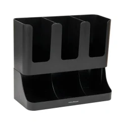 Mind Reader 6-Compartment 2-Tier Coffee Condiment And Cup Organizer, 11-1/2