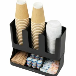Mind Reader 6-Compartment 2-Tier Coffee Condiment And Cup Organizer, 11-1/2