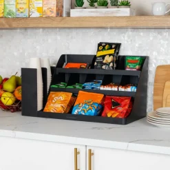 Mind Reader 14-Compartment/3-Tier Coffee Cup And Condiment Countertop Organizer, 12-1/2