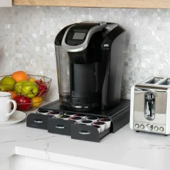Mind Reader 3-Drawer Coffee Pod Drawer Organizer For 36 Coffee Pod Capacity, 2-1/2
