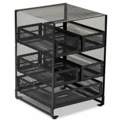 Mind Reader Network Collection 5-Compartment Tea Countertop Organizer, 6.75 x 7 x 10, Black