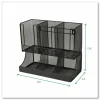 Mind Reader Network Collection 2-Tier 6-Compartment Coffee Cup and Condiment Countertop Organizer, 5 x 13 x 11.5, Black
