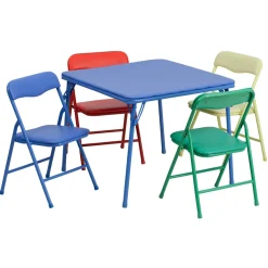 Mindy Kids Colorful 5 Piece Folding Table and Chair Set
